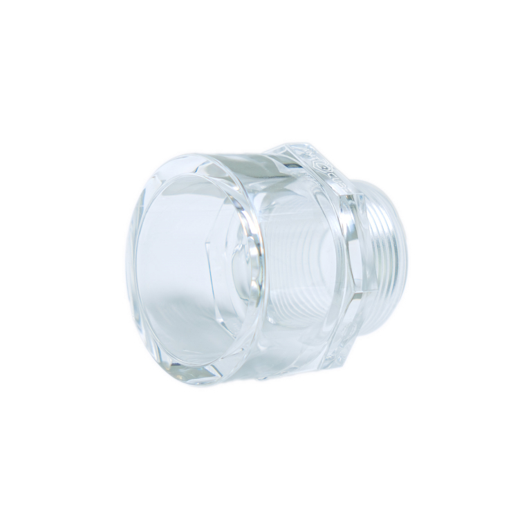 basin connector 1 1/2" to 50mm - glass clear